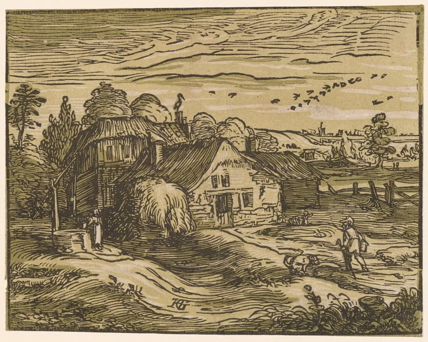 Hendrick Goltzius - Landschaft Mit Bauerngehöft