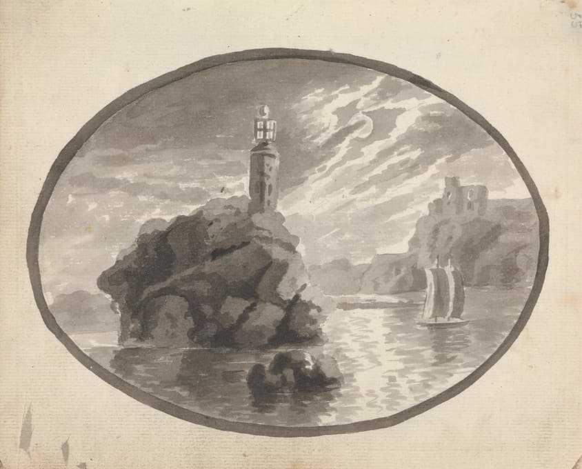 James Miller - Sailboat near Rocks