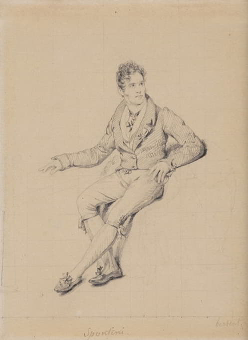 加斯帕雷·斯波提尼画像的习作（1774-1851）