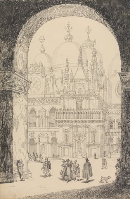 Sir Charles D'Oyly - View of the back of San Marco