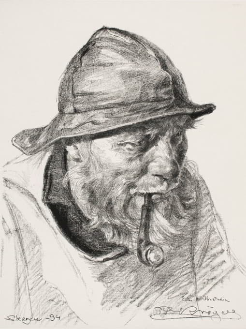 Peder Severin Krøyer - Hoved af en skagensfisker