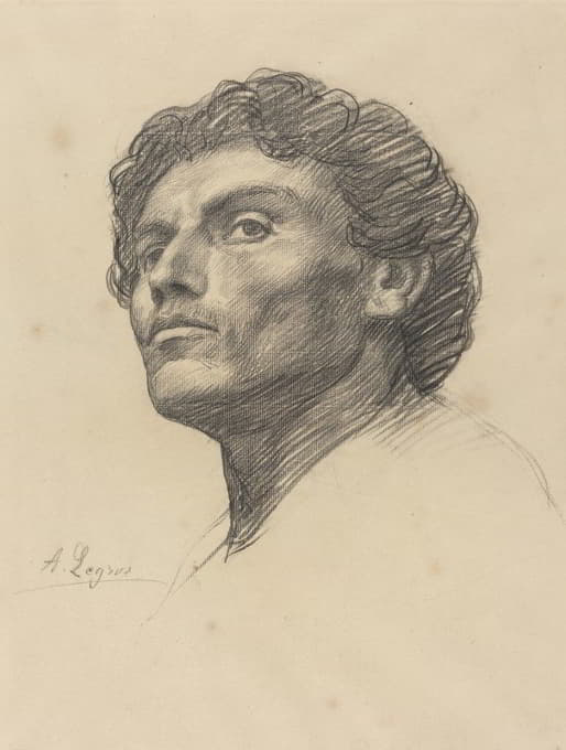 Alphonse Legros - Head of a Man II