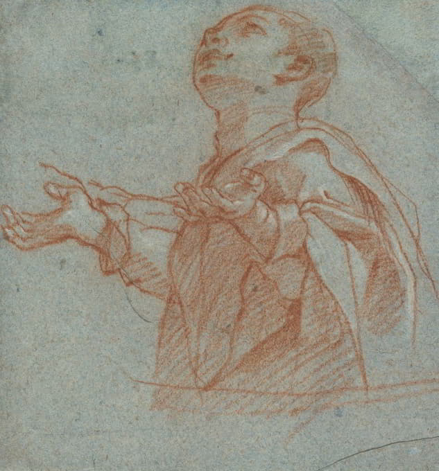 Bartolomeo Cesi - A Boy Gazing Upward in Adoration
