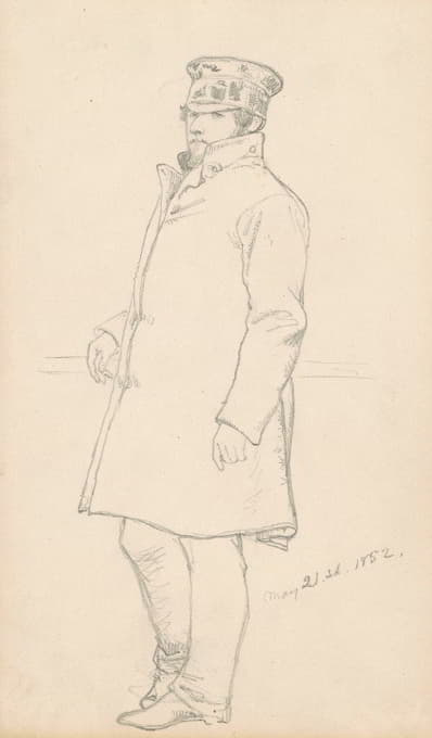 Emanuel Gottlieb Leutze - Man in Cap and Coat