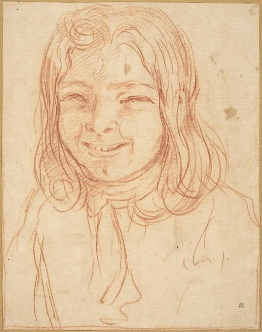Italian 17th or 18th Century - A Smiling Boy with Flowing Hair
