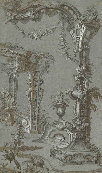 Jean-François de Cuvilliés I - A Rococo Garden Trellis and Gazebo