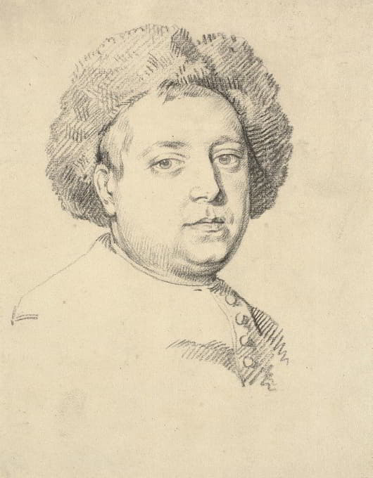 Anonymous - Head and shoulder portrait of a man in a fur cap