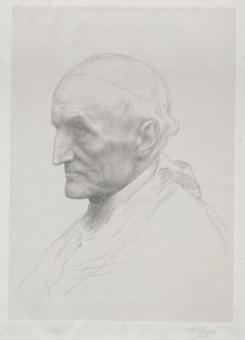 Alphonse Legros - Portrait of Cardinal Manning (2nd Plate)