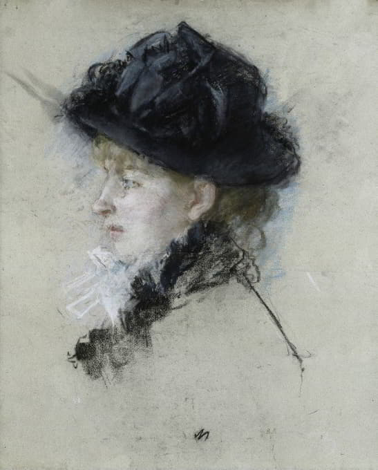 Berthe Morisot - Mademoiselle Louise Riesener in a Hat