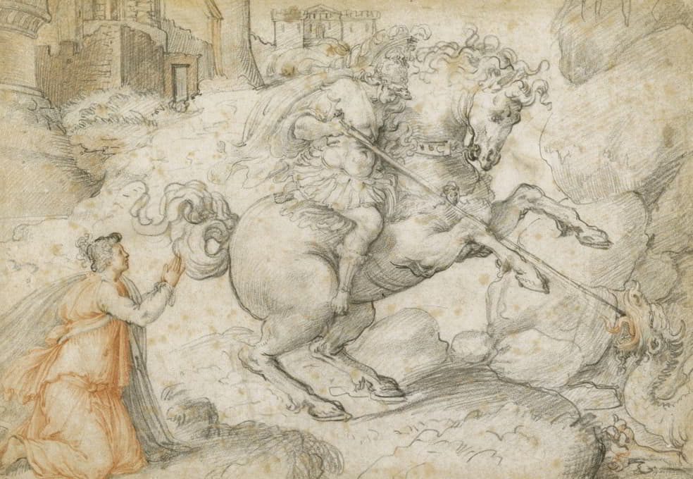 Francesco de' Rossi - St. George and the Dragon