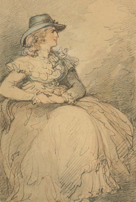 Thomas Rowlandson - Lady Elliott, Commonly Called Dolly The Tall