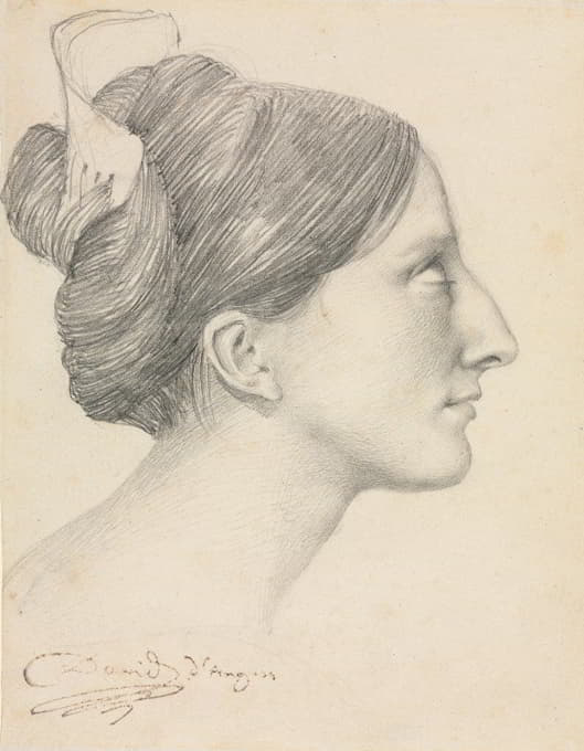 Pierre-Jean David d'Angers - Head of a Woman in Profile (George Sand)