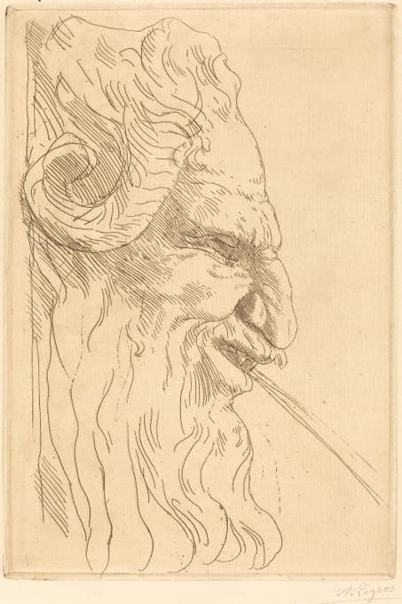 Alphonse Legros - Head of a Satyr (Tete de satyre)