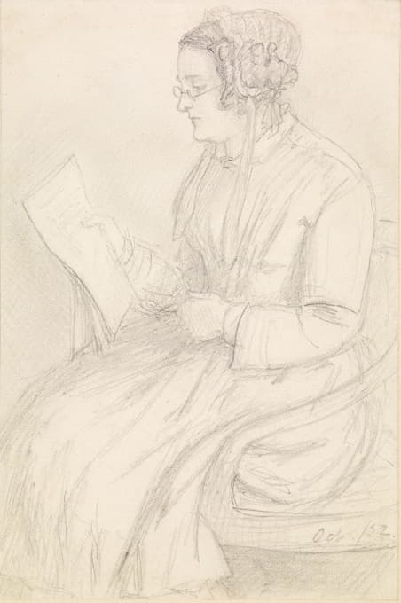 艺术家母亲弗朗西斯·罗塞蒂的肖像