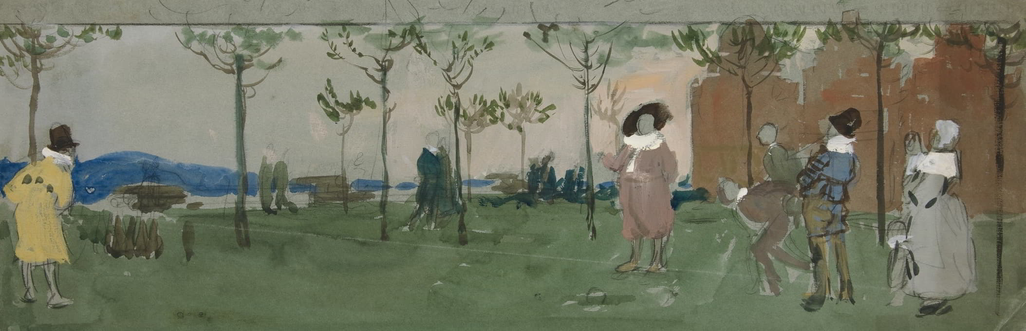 习作为“碗游戏”（阿姆斯特丹壁画项目，1889）