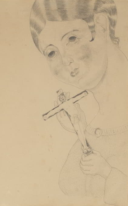 Ernst Josephson - Woman with Krucifix
