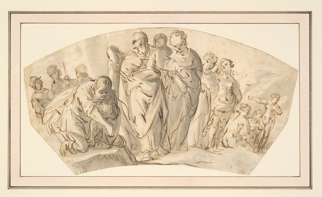 Jan Gerritsz. van Bronchorst - Lot and his family leaving Sodom