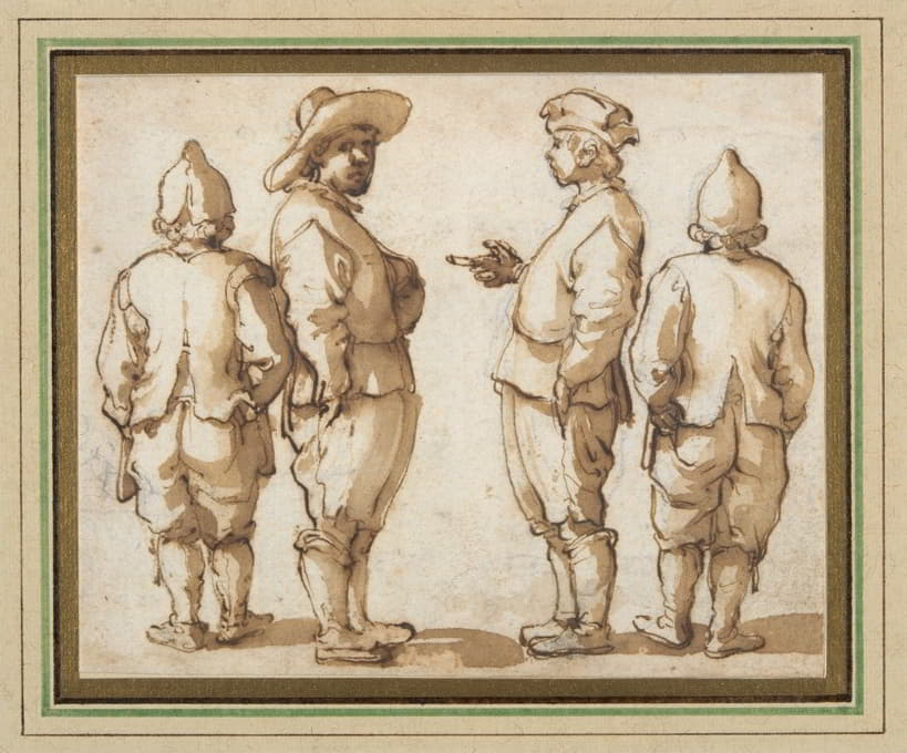 Remigio Cantagallina - Four Standing Youths