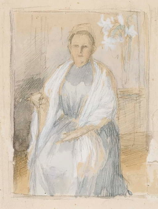 安娜·辛布里霍夫夫人肖像，素描