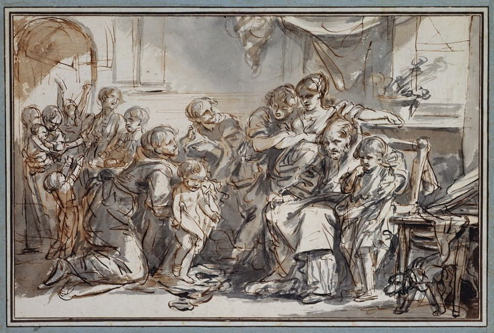 Jean-Baptiste Greuze - Domestic Scene