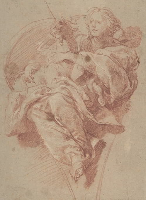 Baldassarre Franceschini - Allegorical Figure of Purity with a Unicorn