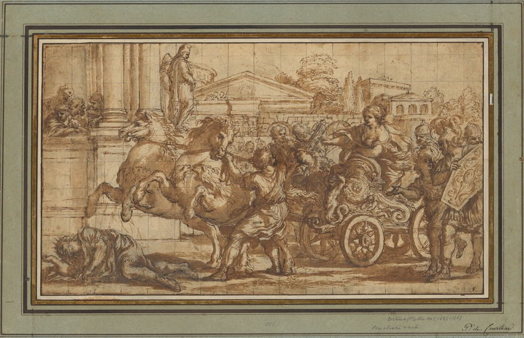 Ciro Ferri - Tullia Driving Her Chariot over the Body of Her Father