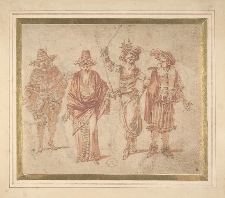 Claude Gillot - Figures in Theatrical Costumes