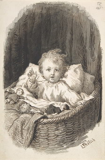 Lorenz Frølich - Child in a Crib