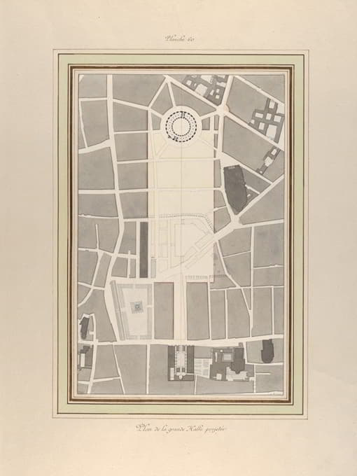 Pierre François Léonard Fontaine - La Halle aux Blés, Street Plan