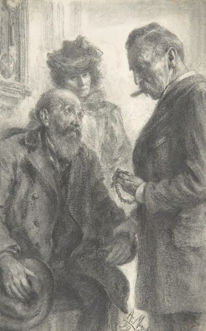 Adolph Menzel - Doctor and Patient