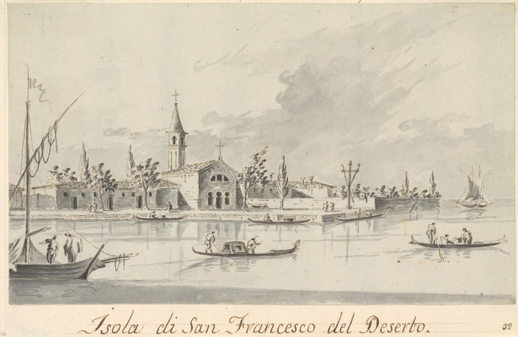 Giacomo Guardi - The Island of San Francesco del Deserto