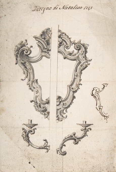 Giovanni Battista Natali III - Designs for Mirror Frames and Sconces