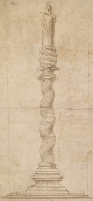 Giulio Romano - Design for a Candlestick