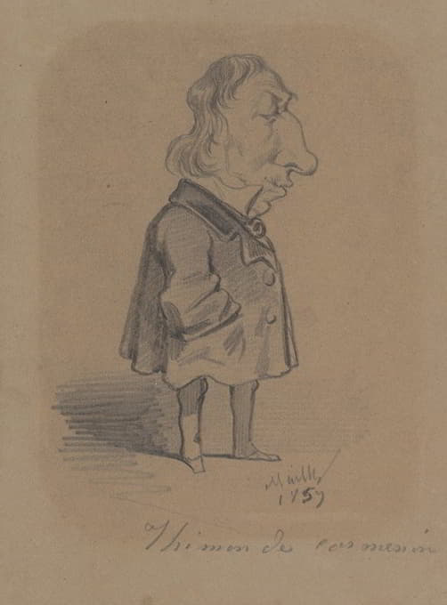 Hippolyte Mailly - Caricature of Louis Marie de la Haye, Vicomte de Cormenin (alias Timon)