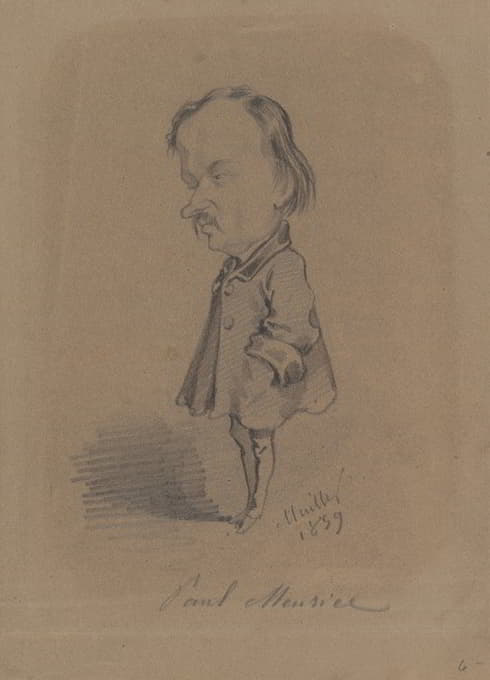 Hippolyte Mailly - Caricature of Paul Meurice