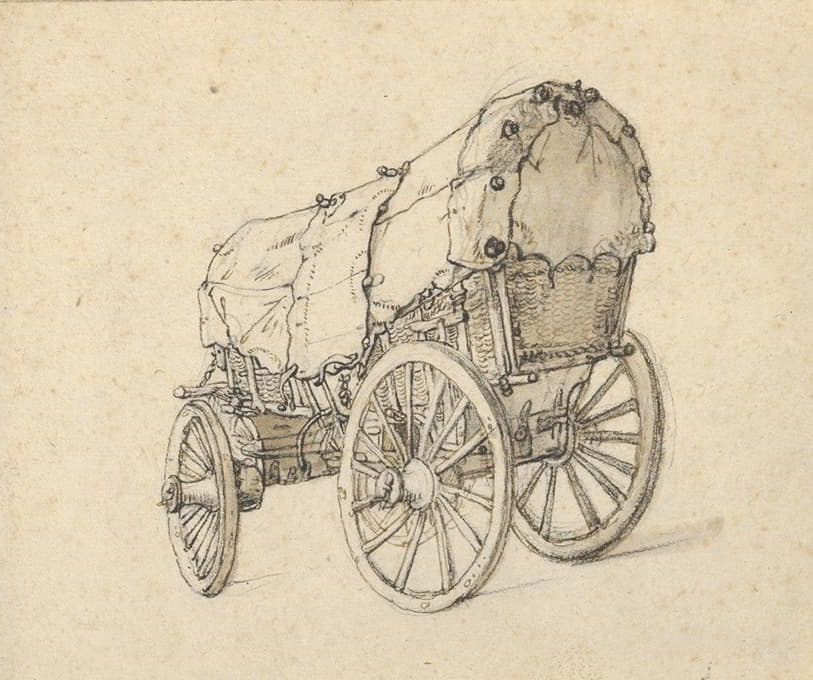 Isaac van Ostade - Study of a Covered Wagon