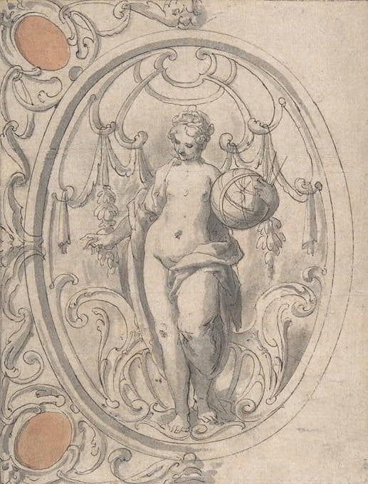 Johann Matthias Kager - Design for an Ornamental Panel with the Figure of Astronomy