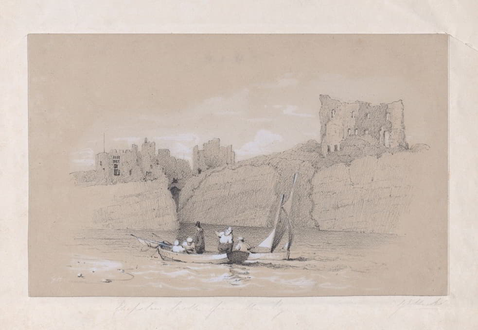 Lilburne Hicks - Chepstow Castle, Wales from the River Wye