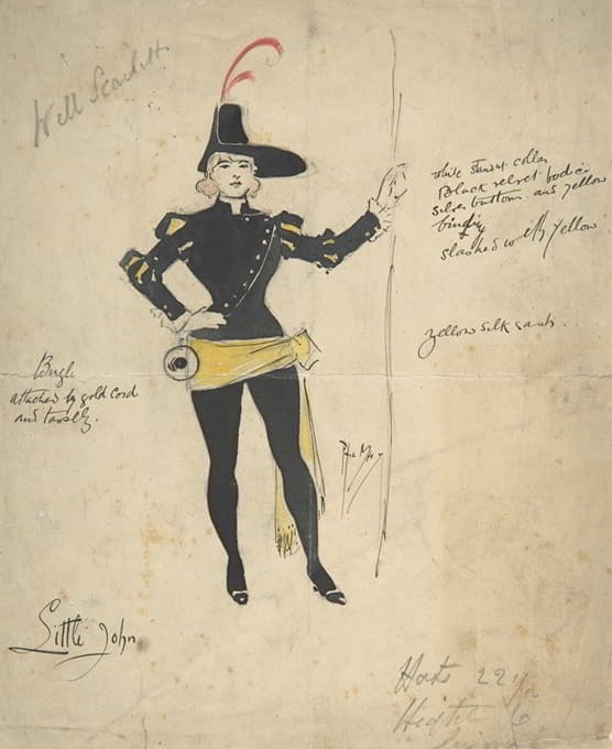 Phil May - Costume Drawing for Little John