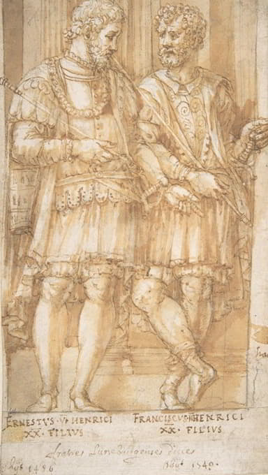 Pirro Ligorio - Two Princes of the House of Este; Ernest VI and Francis II