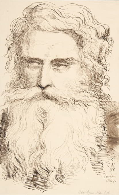 Sir George Hayter - Head of a Bearded Old Man