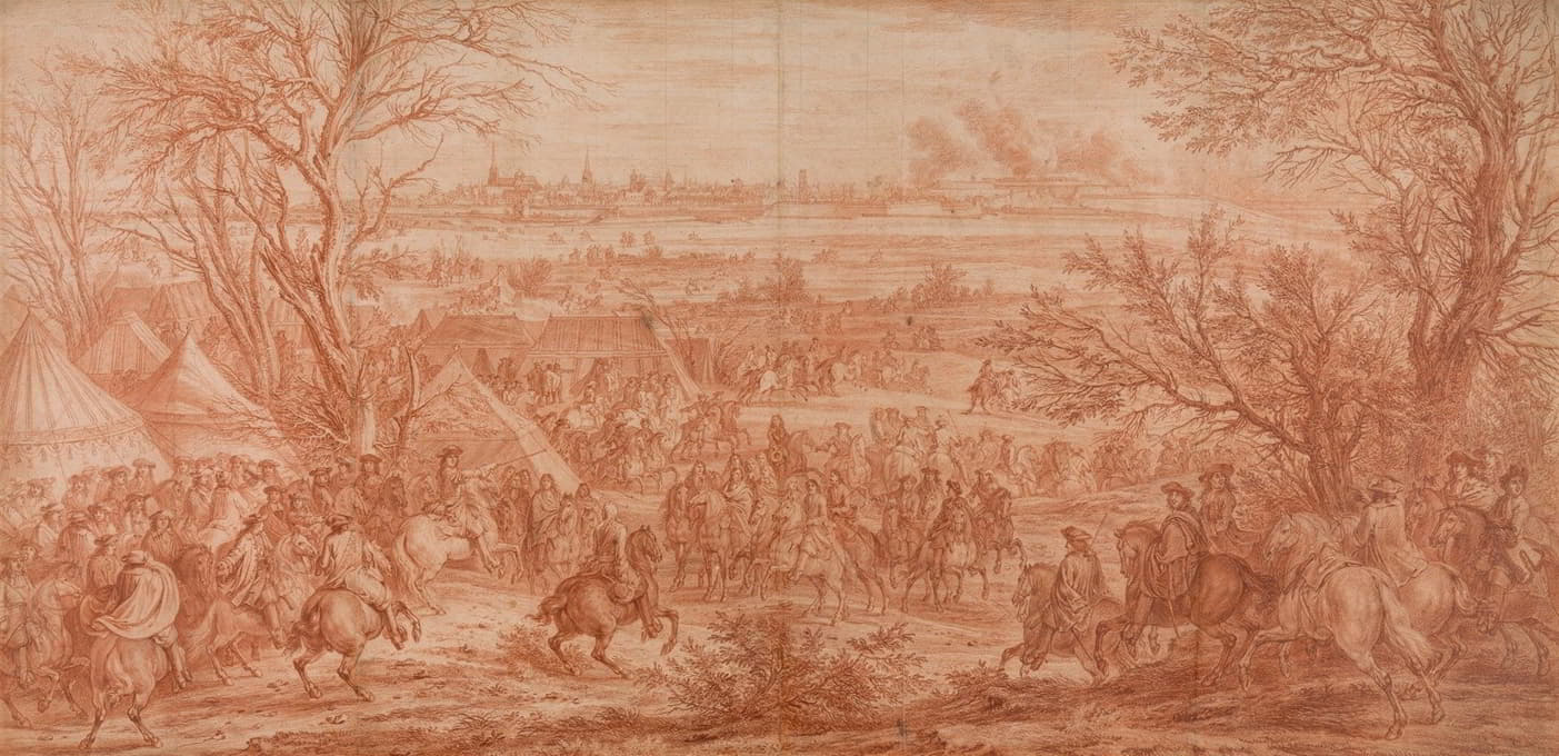 路易十四在坎布雷围城时，从西南方向看（1677年3月20日至4月19日）