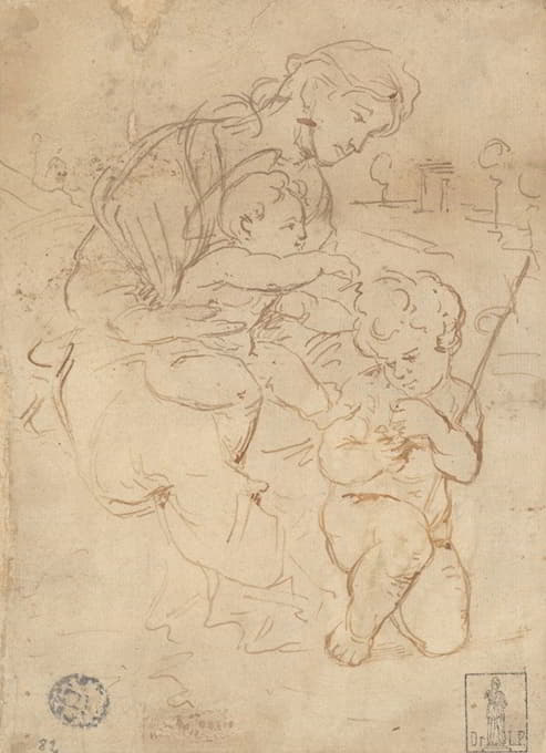 Anonymous - Madonna and Child with the Young Saint John the Baptist