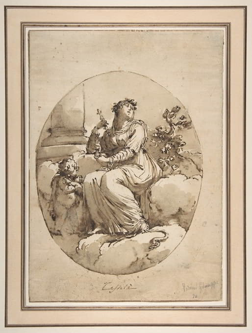 Filippo Pedrini - Allegorical Figure of Chastity