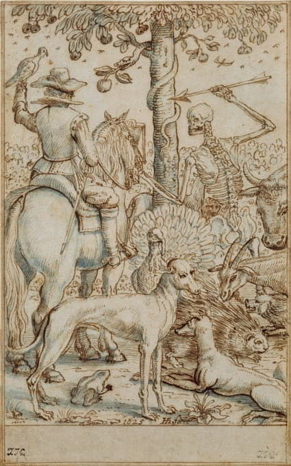 Hendrik Hondius the Elder - Death and the Huntsman
