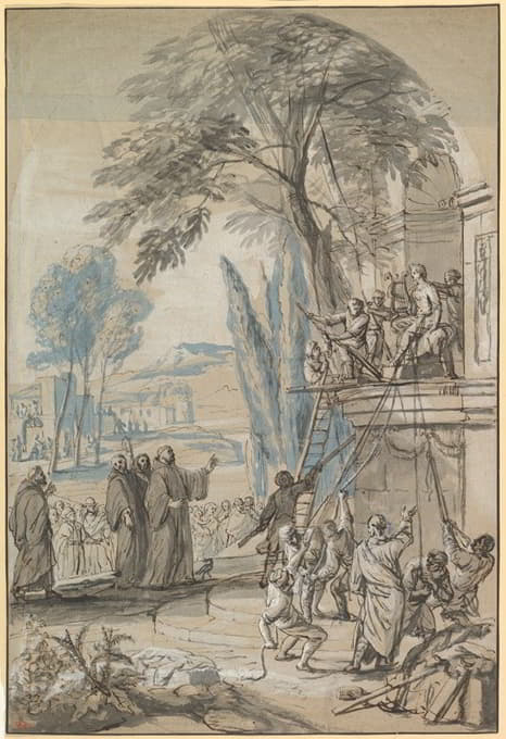 Jan Erasmus Quellinus - Benedict of Nursia Orders the Destruction of the Temple of Apollo at Monte Cassino