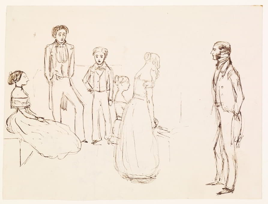 Sir John Everett Millais - Sketch of an Evening Party