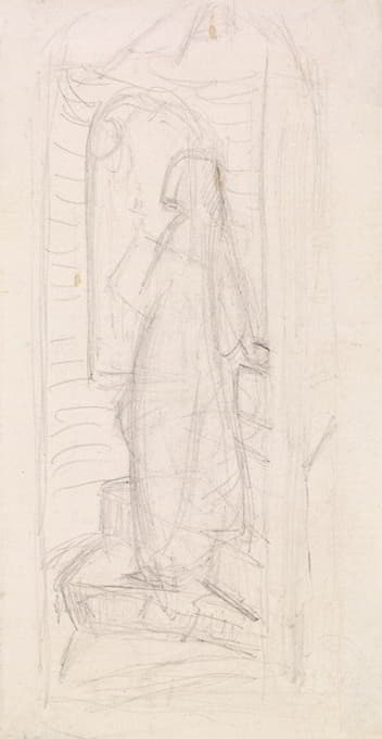 丁尼生的圣艾格尼丝前夜-构图素描