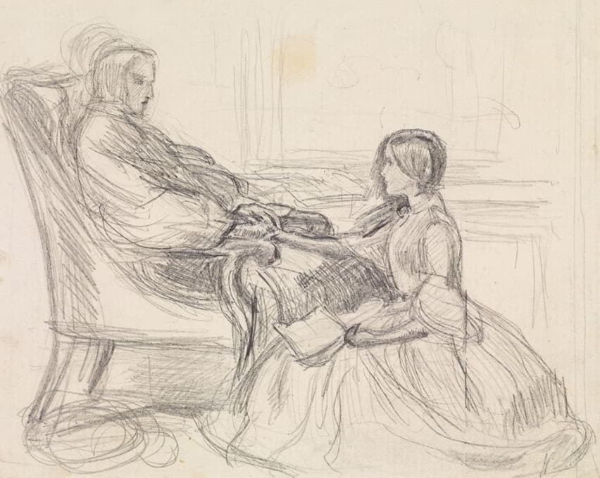 Sir John Everett Millais - Tennyson’s The Grandmother’s Apology – Figure Study