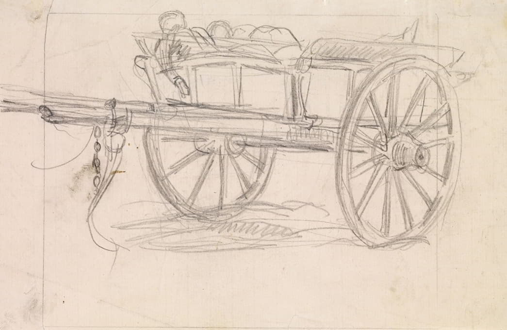 Sir John Everett Millais - The Plague of Elliant – Sketch of a Cart carrying the Dead